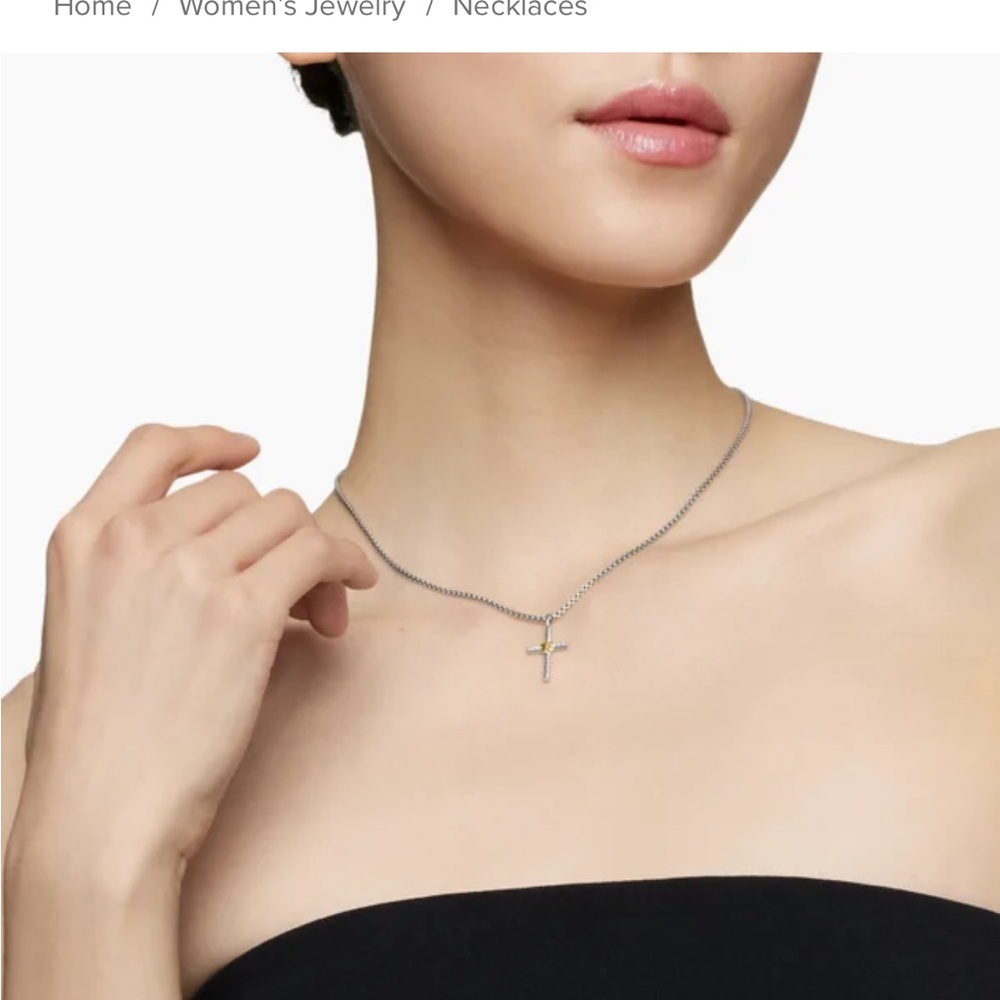 David Yurman Petite X Cross Necklace